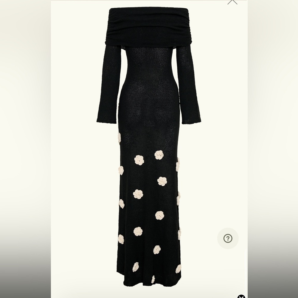 Black Bell Sleeve Mock Neck Gown - Kiki dress from meshki